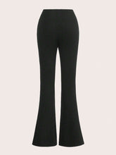 Stretch-Schlanke Schlaghose mit Kordelzug und niedriger Taille, Freizeithose